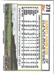 Back Of Card | Darryl Hamilton Baseball Cards 1992 Topps