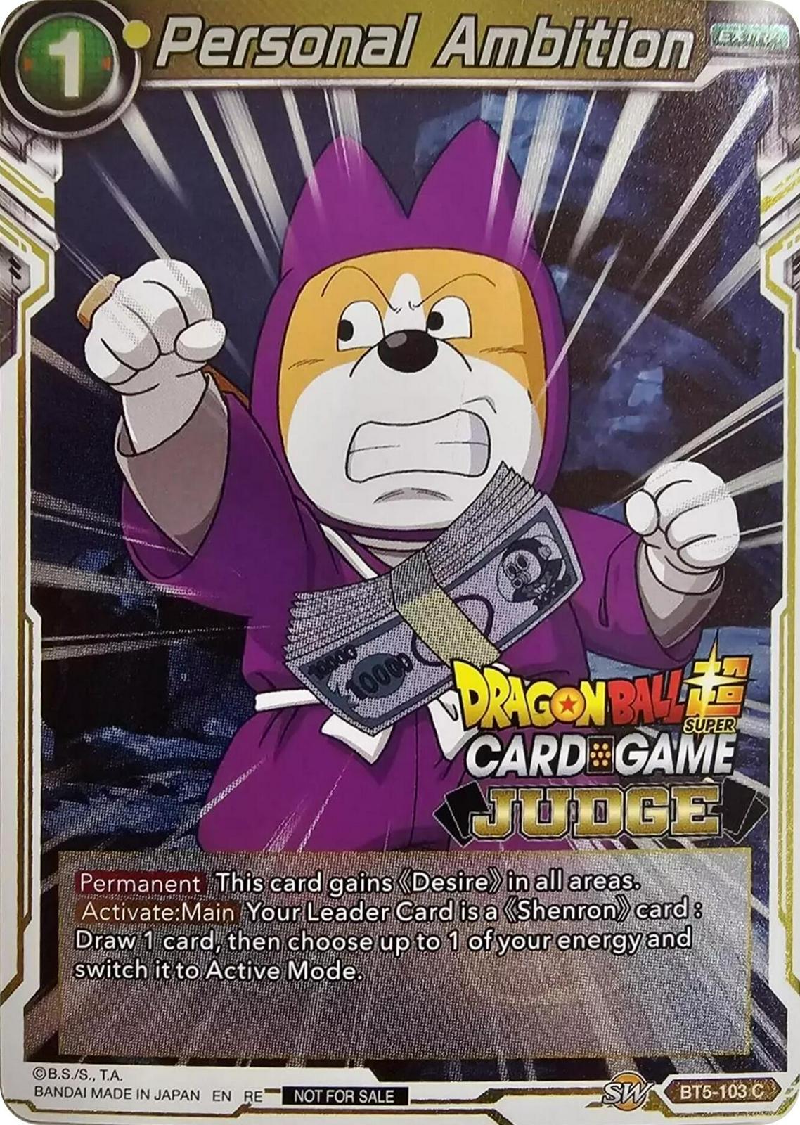 Personal Ambition BT5-103 Dragon Ball Super Divine Multiverse Release Promos