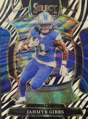 Jahmyr Gibbs [Zebra Prizm] #71 Prices | 2025 Panini Select