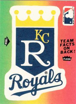 Kansas City Royals Logo Baseball Cards 1983 Fleer Stickers