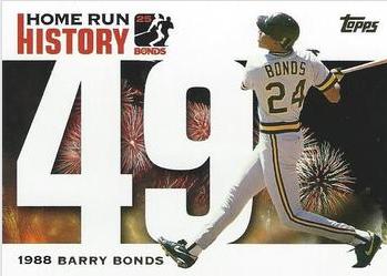 Barry Bonds #BB49 Baseball Cards 2005 Topps Barry Bonds Home Run History