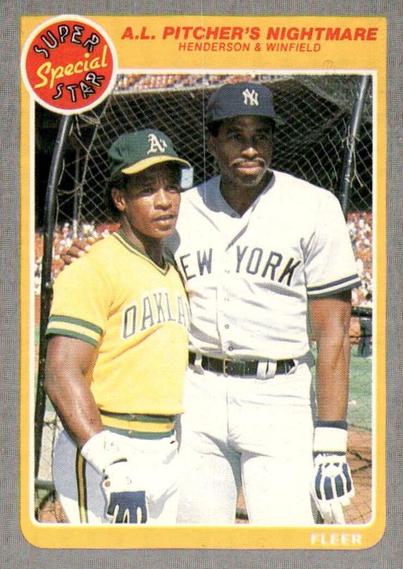 Dave Winfield, Rickey Henderson #629 Baseball Cards 1985 Fleer