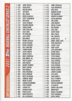 Checklist 1-569-728 Baseball Cards 2001 Topps