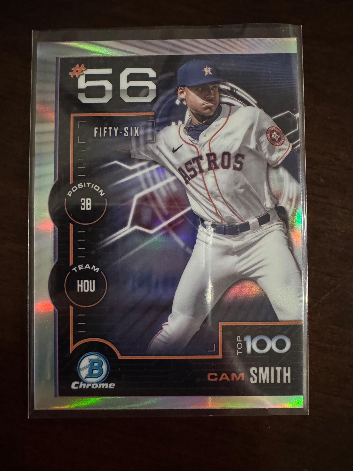 Cam Smith #BTP-56 Baseball Cards 2025 Bowman Scouts Top 100