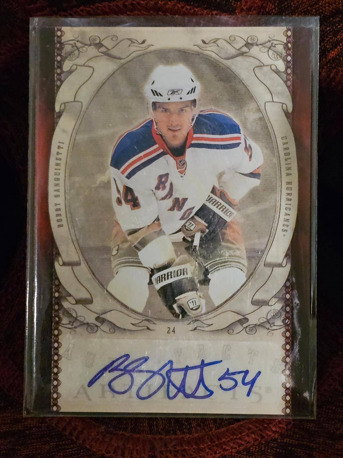 Bobby Sanguinetti #AF-SA Hockey Cards 2010 Upper Deck Artifacts Autofacts