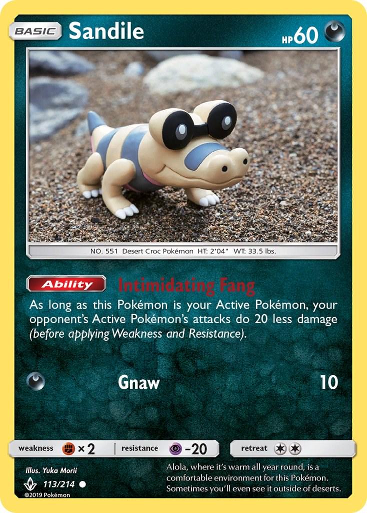 Sandile #113 Pokemon Unbroken Bonds