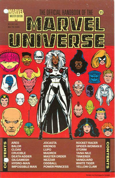 Official Handbook of the Marvel Universe #11 (1991) Comic Books Official Handbook of the Marvel Universe