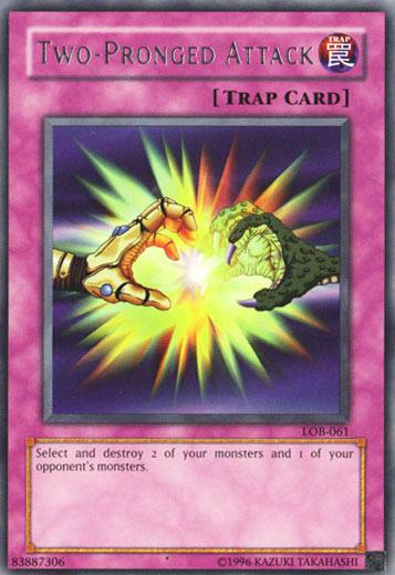 Two-Pronged Attack LOB-061 YuGiOh Legend of Blue Eyes White Dragon
