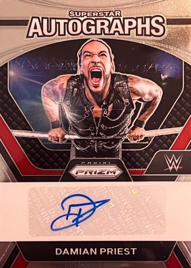 Damian Priest #4 Wrestling Cards 2024 Panini Prizm WWE Superstar Autograph