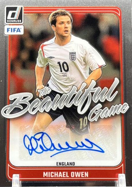 Michael Owen #BG-MO Soccer Cards 2024 Panini Donruss Beautiful Game Autograph