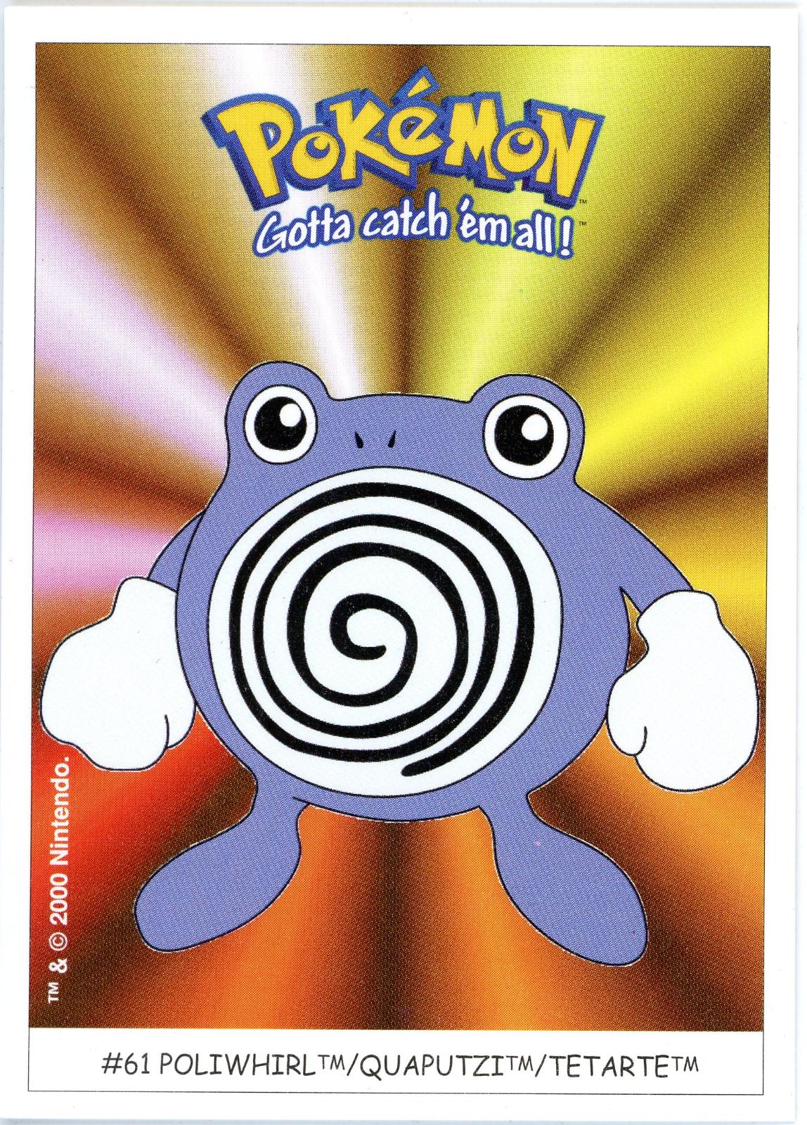 Poliwhirl #61 Pokémon Card from Pokemon 2000 Dunkin Boomer Set 