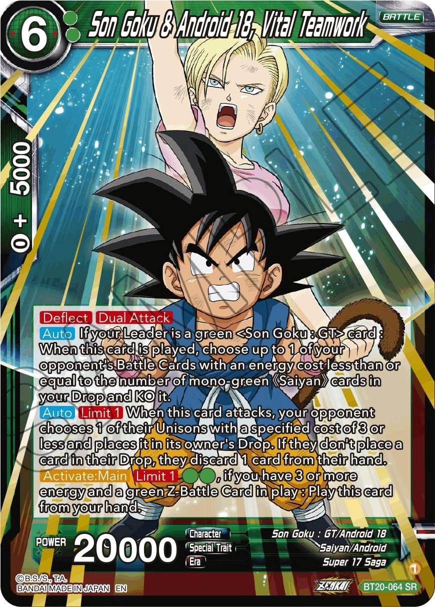 Son Goku & Android 18, Vital Teamwork BT20-064 Dragon Ball Super Power Absorbed