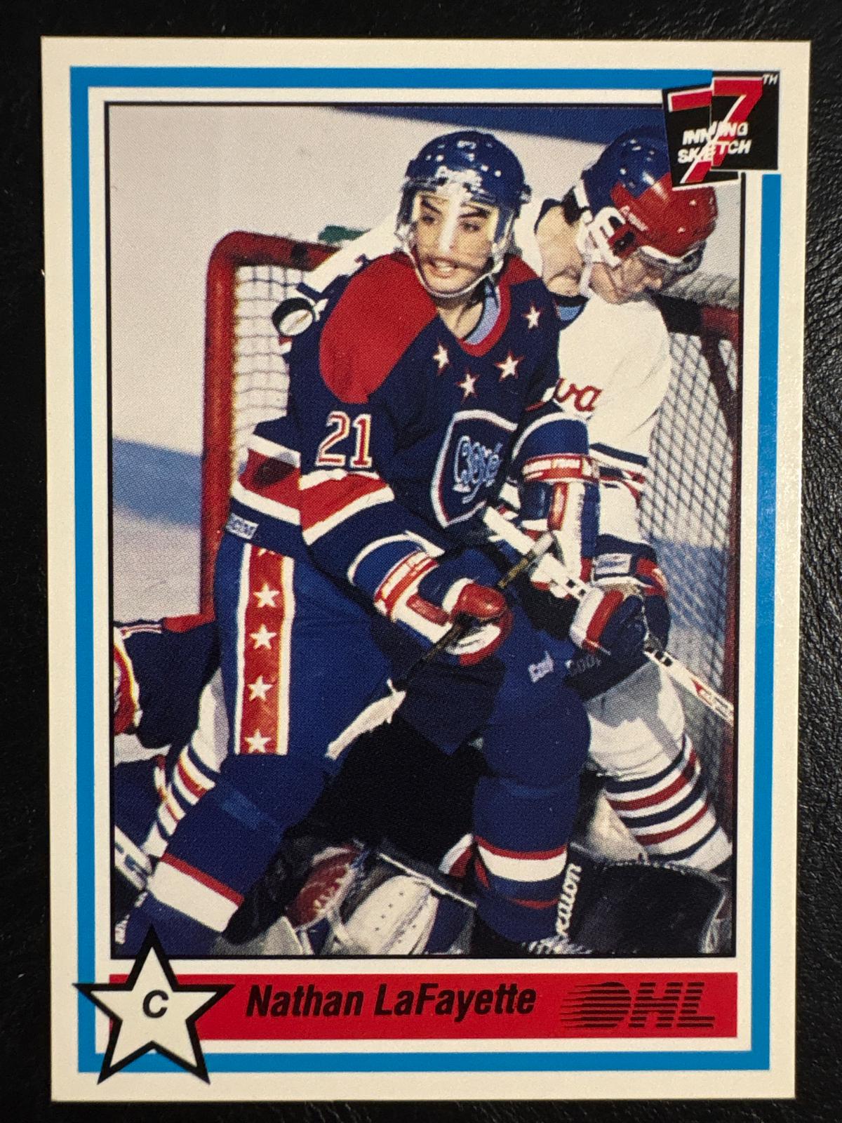 Nathan LaFayette #25 1990 7th Inning Sketch Ohl Hockey