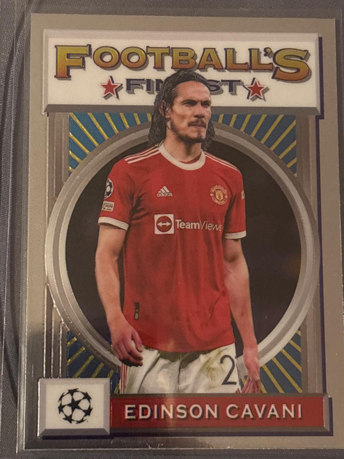 Edinson Cavani #56 2021 Topps Finest Flashbacks UEFA