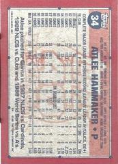 Back Of Card | Atlee Hammaker Baseball Cards 1991 Topps