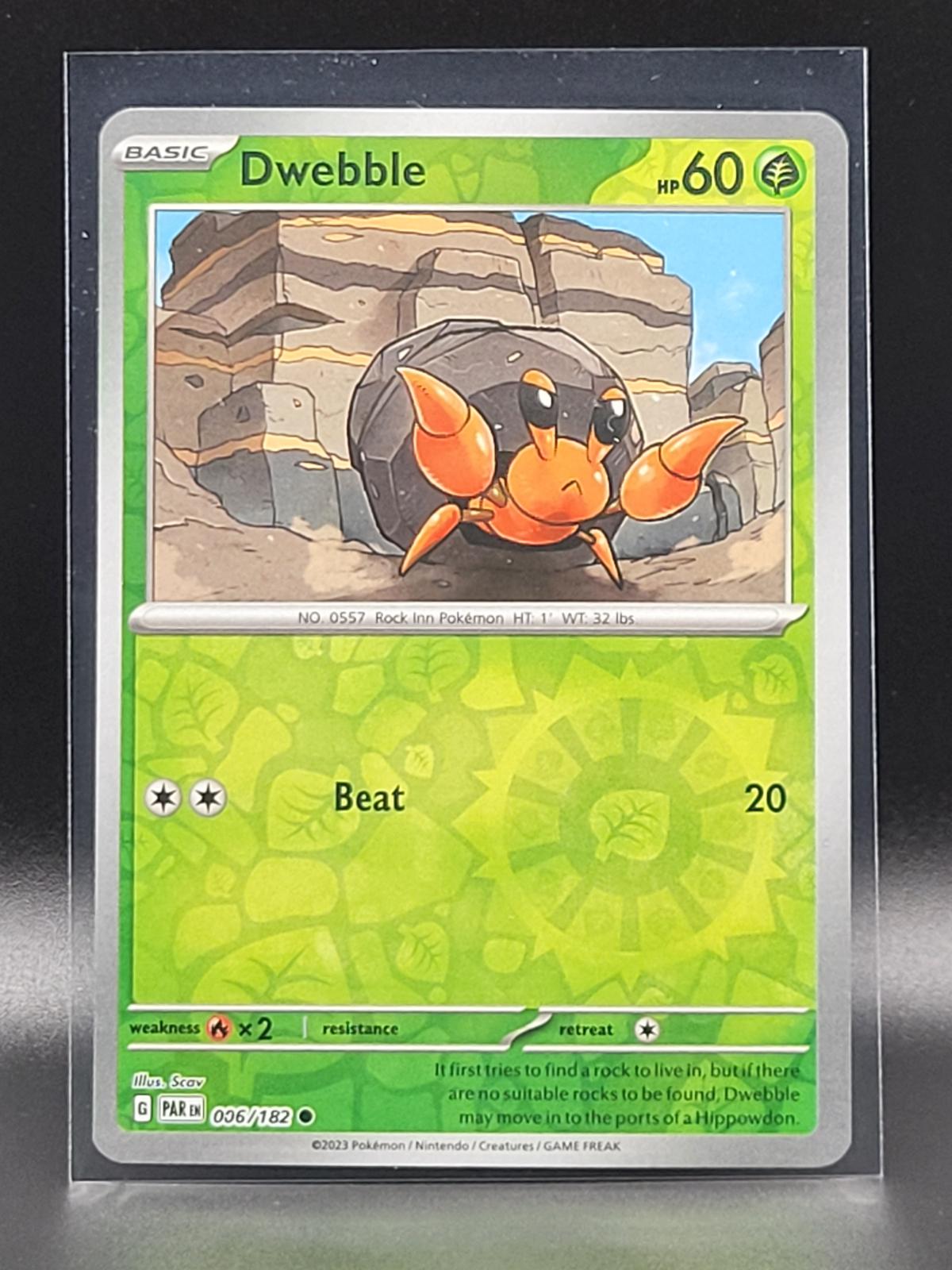 Dwebble [Reverse Holo] #6 Prices | Pokemon Paradox Rift | Pokemon Cards