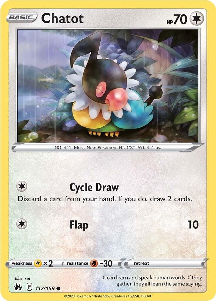 Chatot #112 Pokemon Crown Zenith