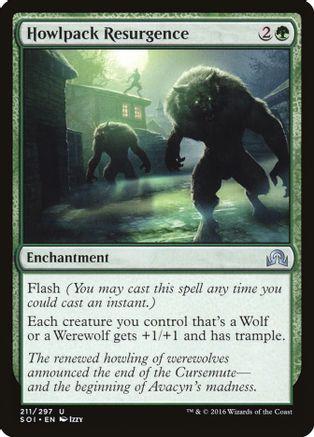 Howlpack Resurgence 1x FOIL SOI MTG Shadows Over Innistrad Uncommon MINT green Howlpack Resurgence 1x FOIL SOI MTG Shadows Over Innistrad Uncommon MINT green