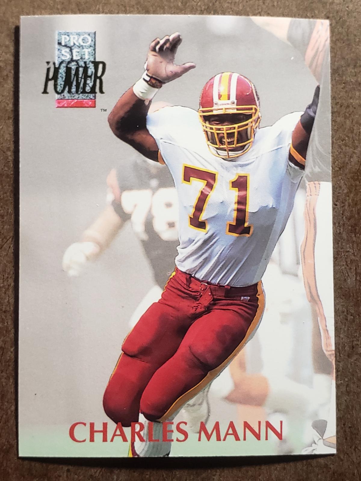 Charles Mann #71 1992 Pro Set Power Football