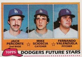 Dodgers Future Stars: Jack Perconte / Mike Scioscia / Fernando Valenzuela