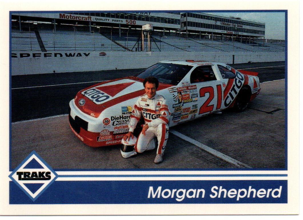 Morgan Shepherd #21 Racing Cards 1992 Traks NASCAR