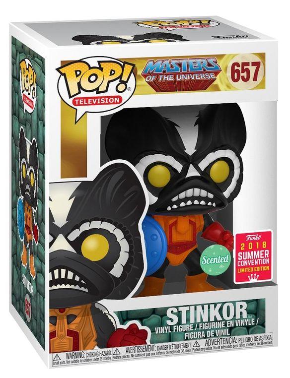 Stinkor #657 Masters of the Universe Funko Pop Summer Convention Scented Convention exclusive box and figure