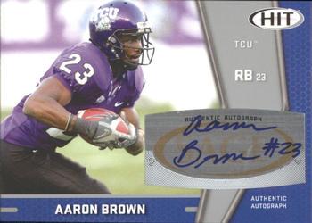 Aaron Brown #A62 2009 Sage Hit Autographs Football