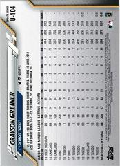 Back Of Card | Grayson Greiner Baseball Cards 2020 Topps Update