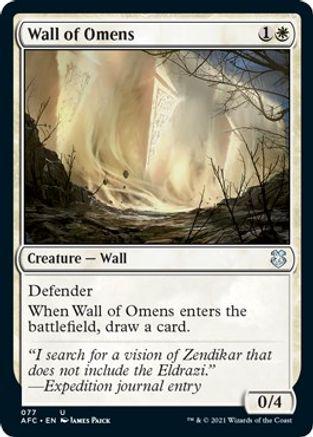 Wall of Omens Magic Adventures in the Forgotten Realms Commander