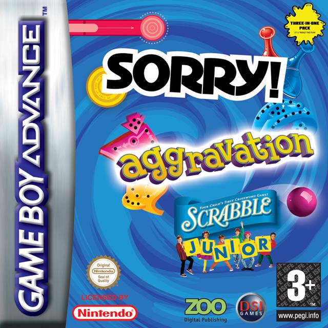 Sorry & Aggravation & Scrabble Junior PAL GameBoy Advance