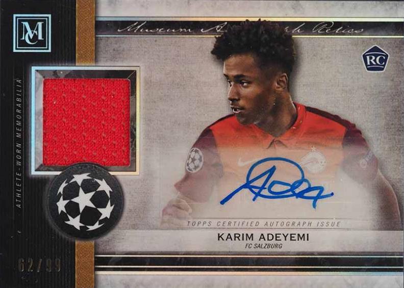 Karim Adeyemi #KA 2020 Topps Museum Collection Ucl Autograph Relics Soccer