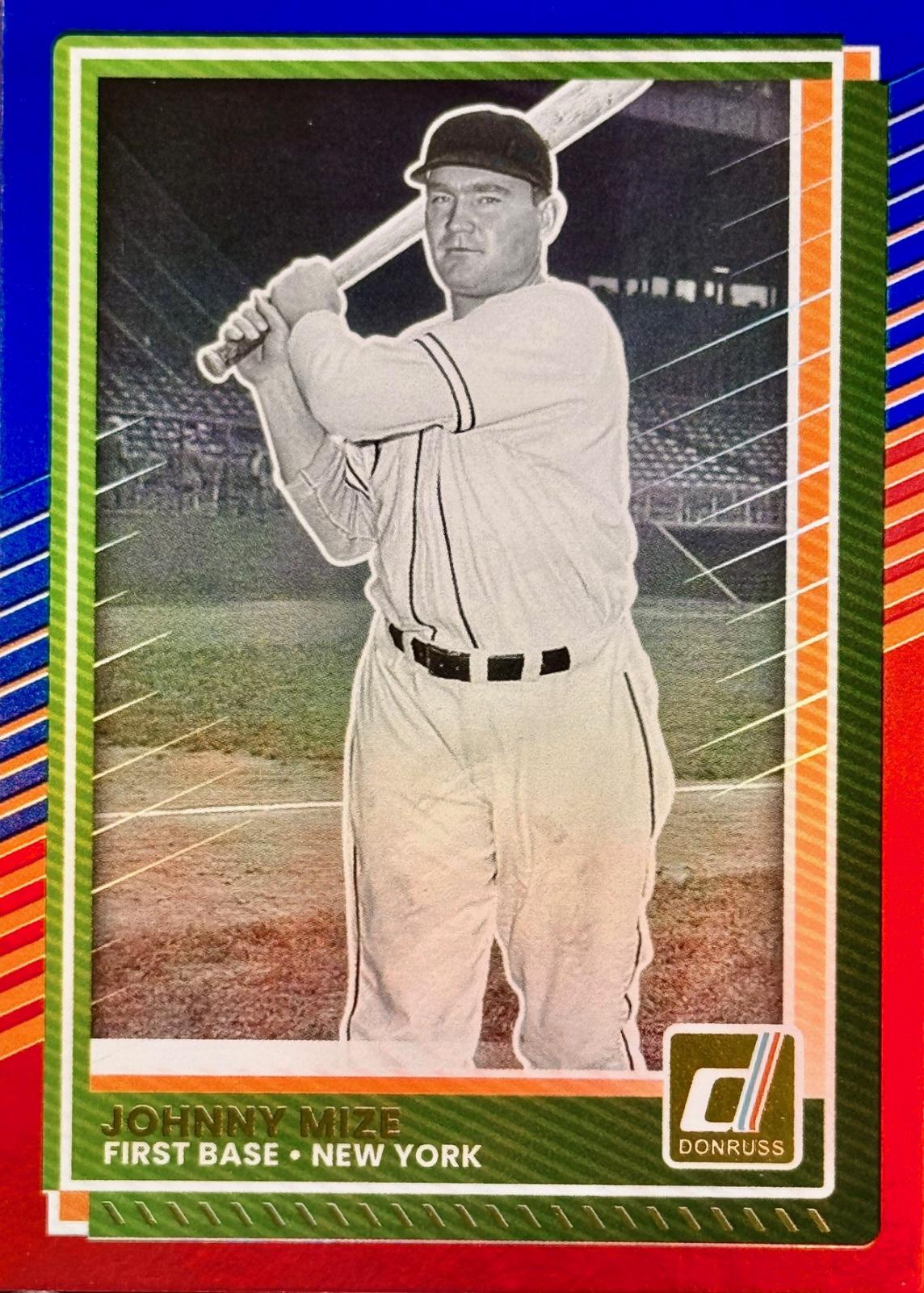 Johnny Mize [Red Blue] #72 Prices | 2025 Panini Donruss | Baseball Cards