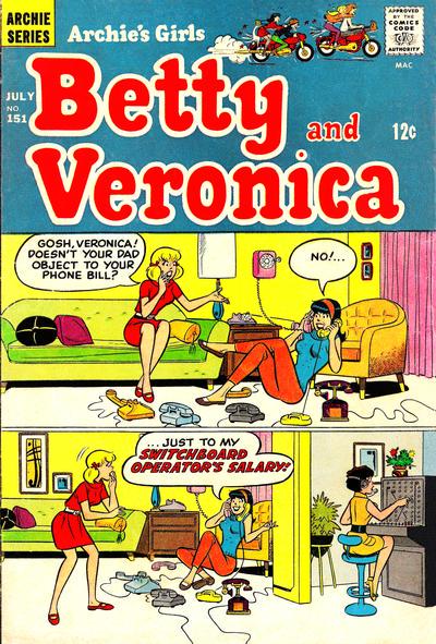 Archie's Girls Betty and Veronica #151 (1968) Comic Books Archie's Girls Betty and Veronica