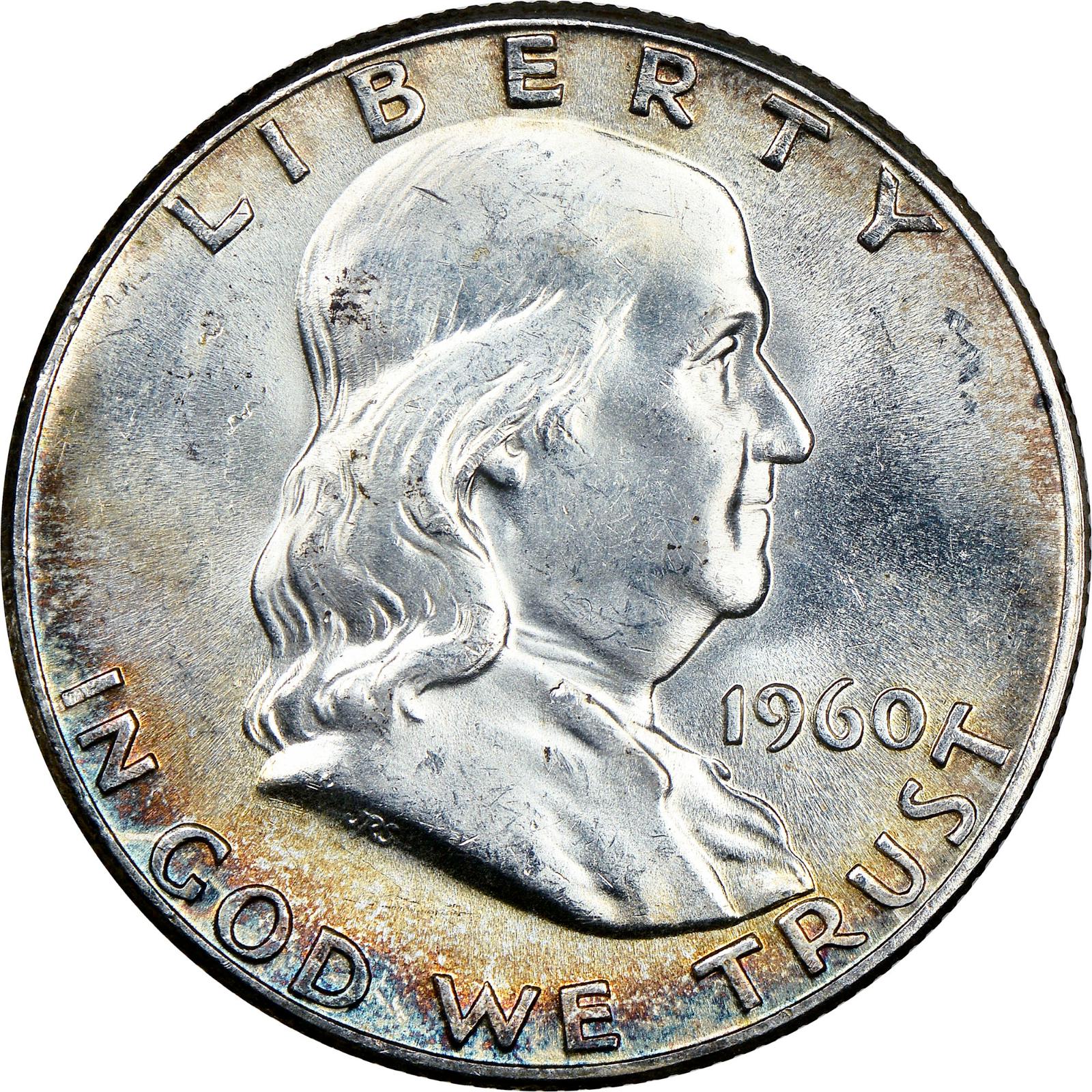 1960 Coins Franklin Half Dollar