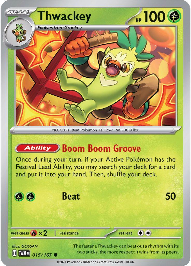 Thwackey #15 Pokemon Twilight Masquerade