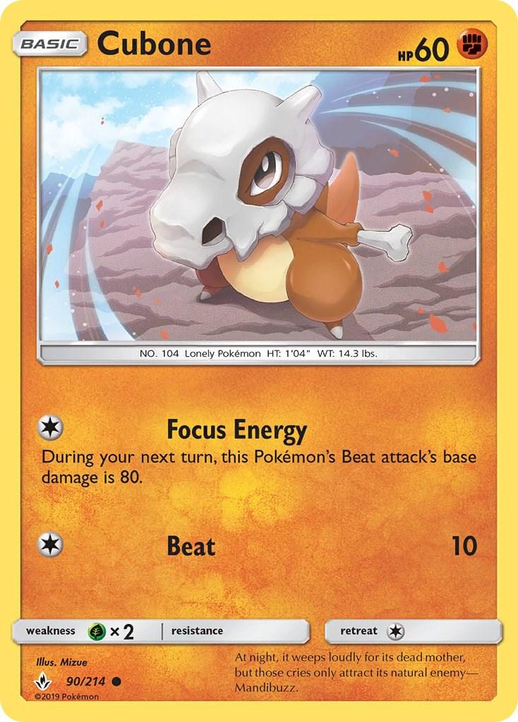Cubone #90 Pokemon Unbroken Bonds