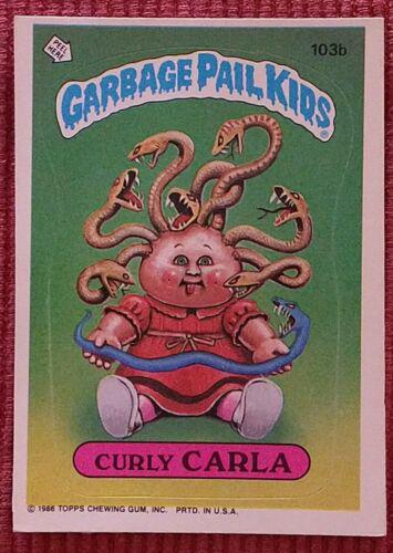 Curly CARLA #103b 1986 Garbage Pail Kids