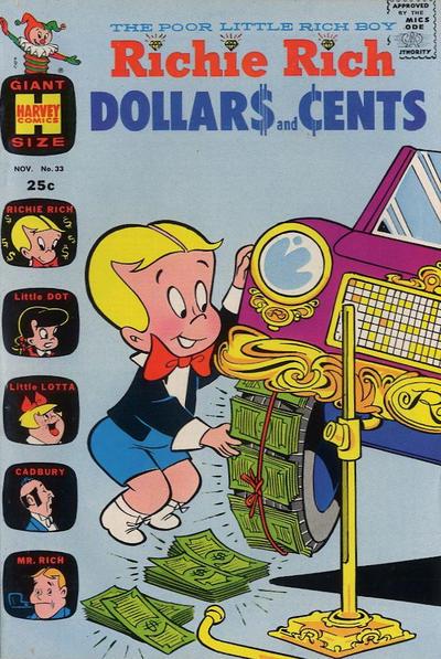 Richie Rich Dollars and Cents #33 (1969) Comic Books Richie Rich Dollars and Cents