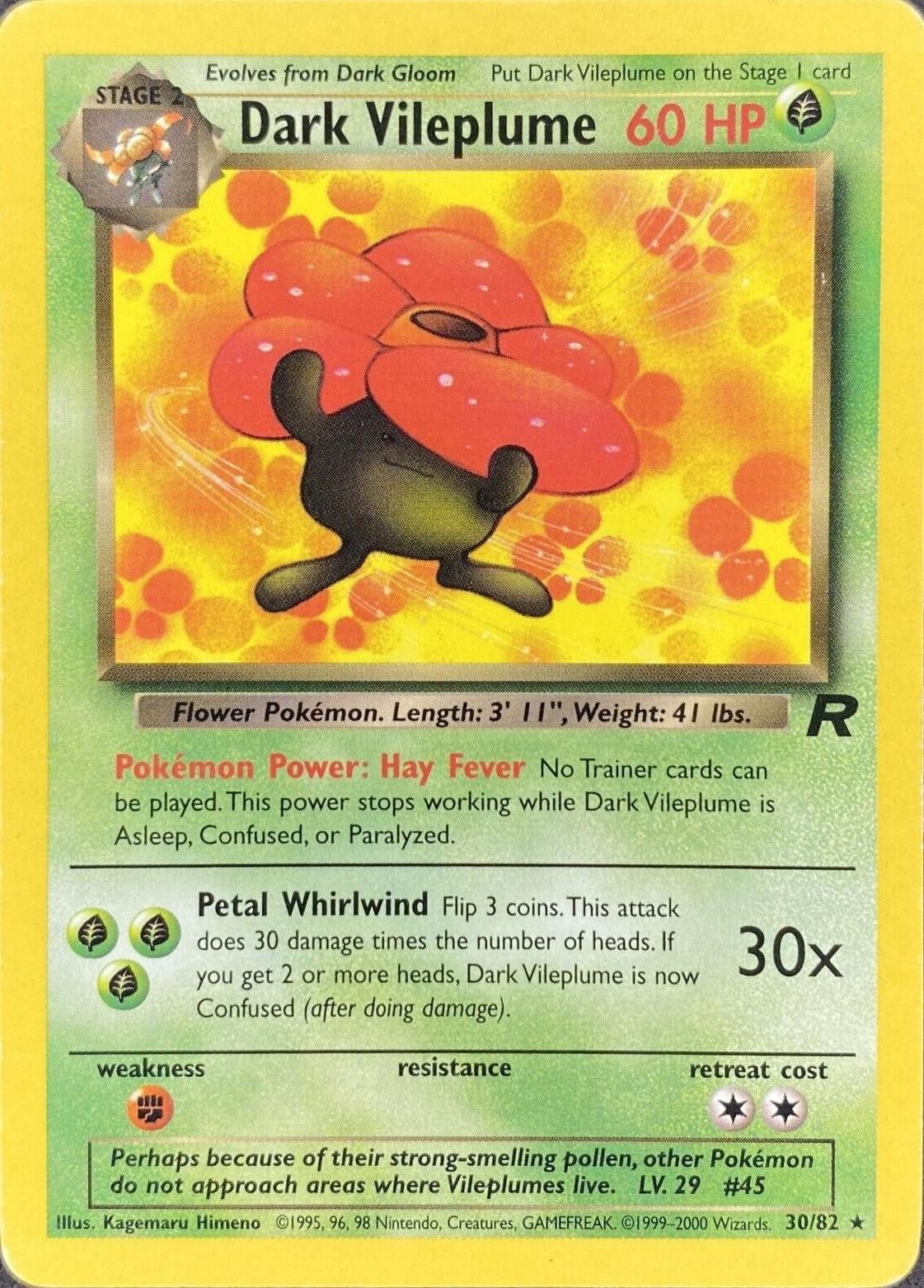 Dark Vileplume #30 Pokemon Team Rocket