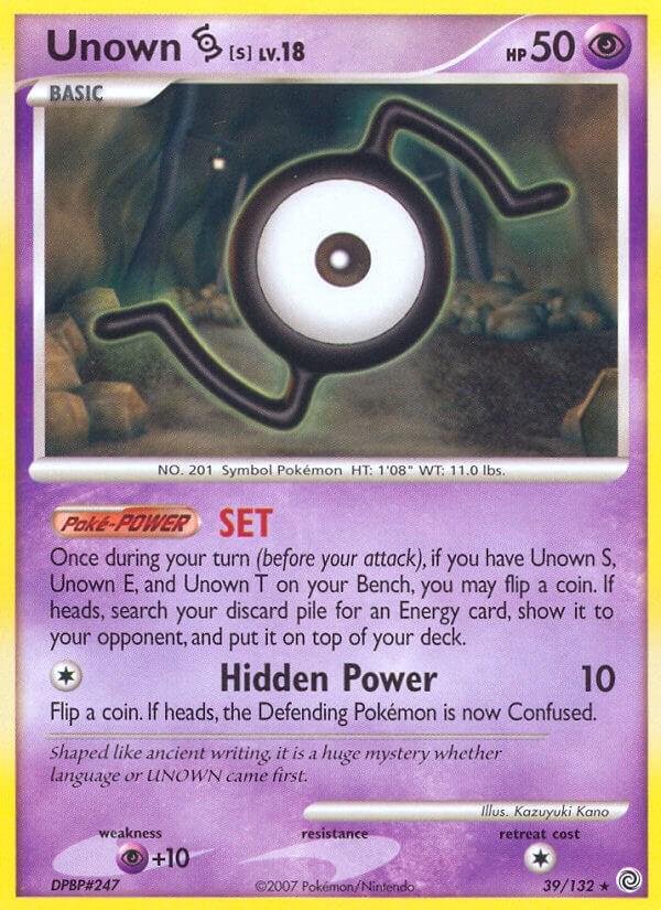 Unown S #39 Pokemon Secret Wonders