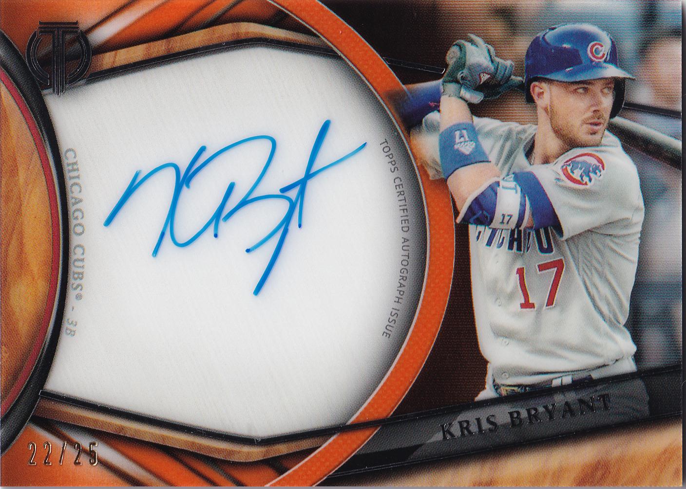 Kris Bryant [Orange] #TA-KB Prices | 2018 Topps Tribute Autographs