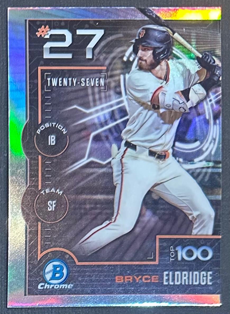 Bryce Eldridge #BTP-27 Baseball Cards 2025 Bowman Scouts Top 100