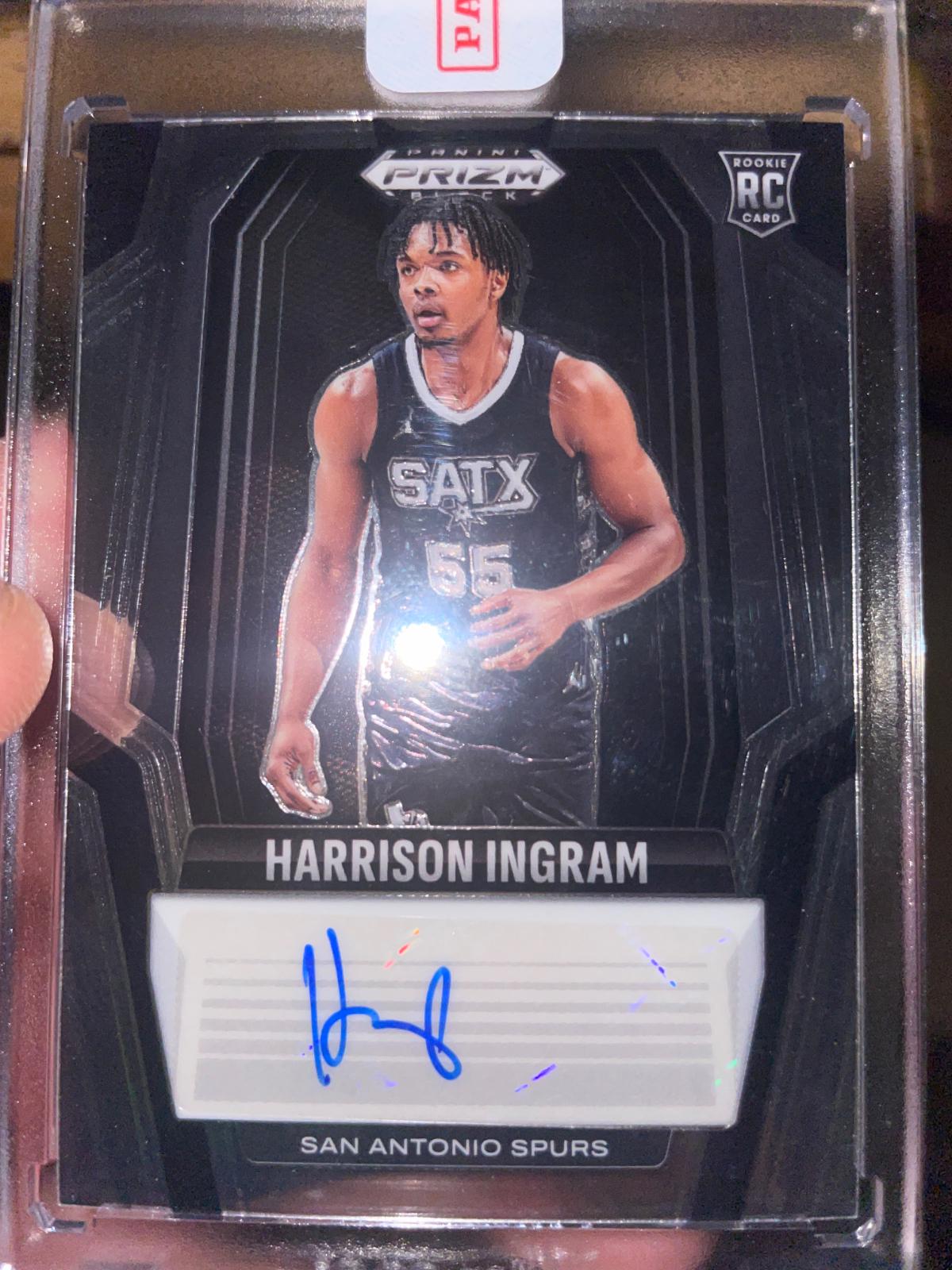 Harrison Ingram #33 2024 Panini Prizm Black Rookie Signature Basketball