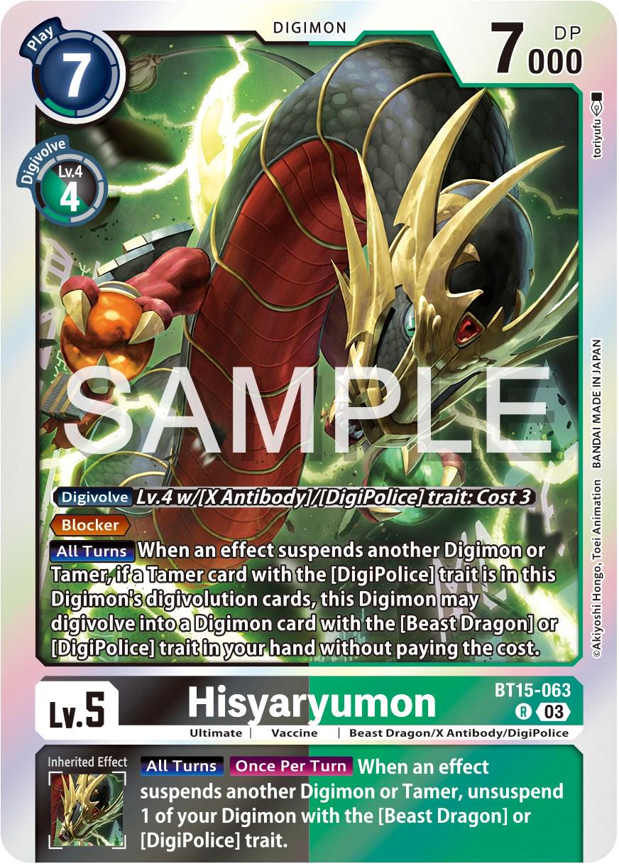 Hisyaryumon [Foil] #BT15-063 Prices | Digimon Exceed Apocalypse | Digimon  Cards
