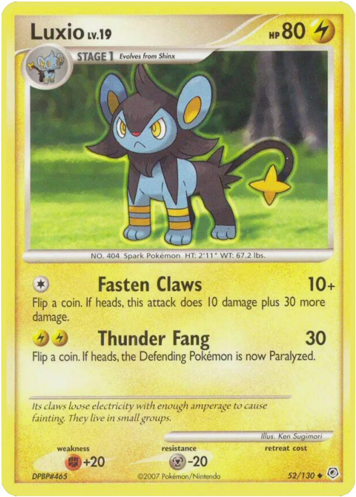 Luxio #52 Pokemon Diamond & Pearl