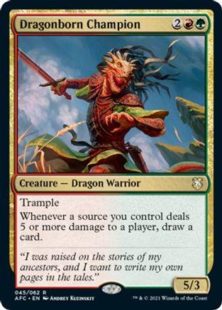 Dragonborn Champion Magic Adventures in the Forgotten Realms Commander