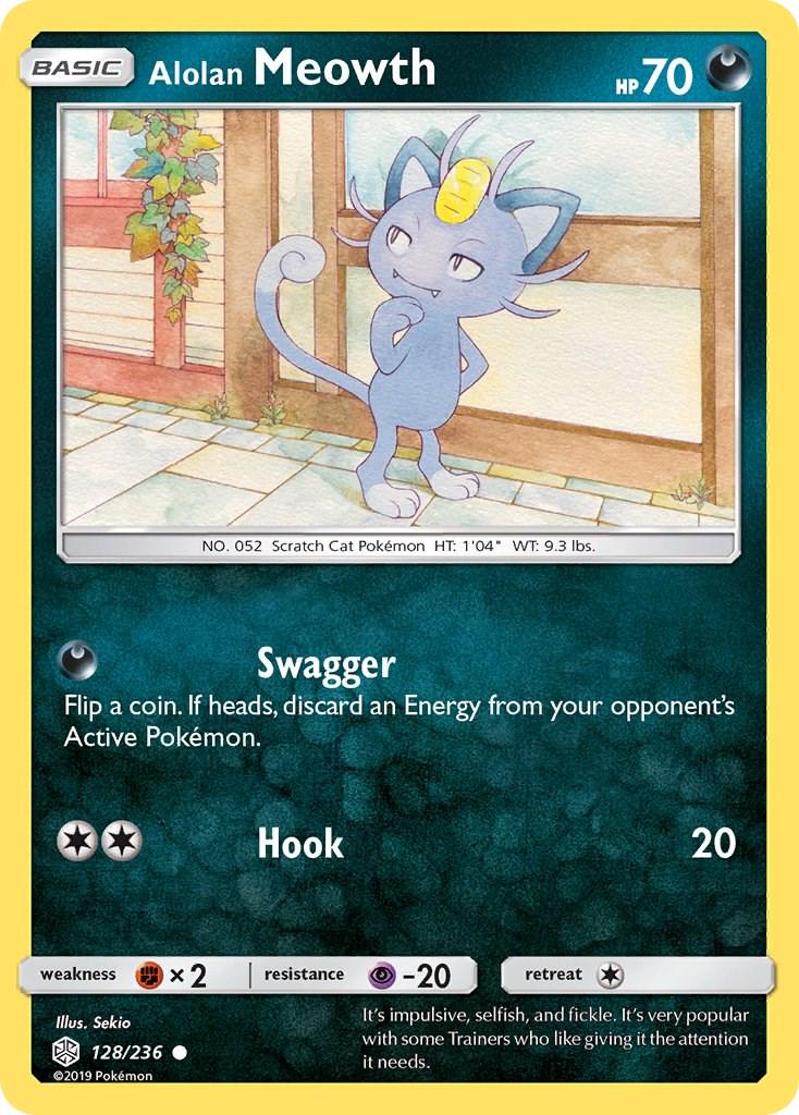 Alolan Meowth #128 Pokemon Cosmic Eclipse
