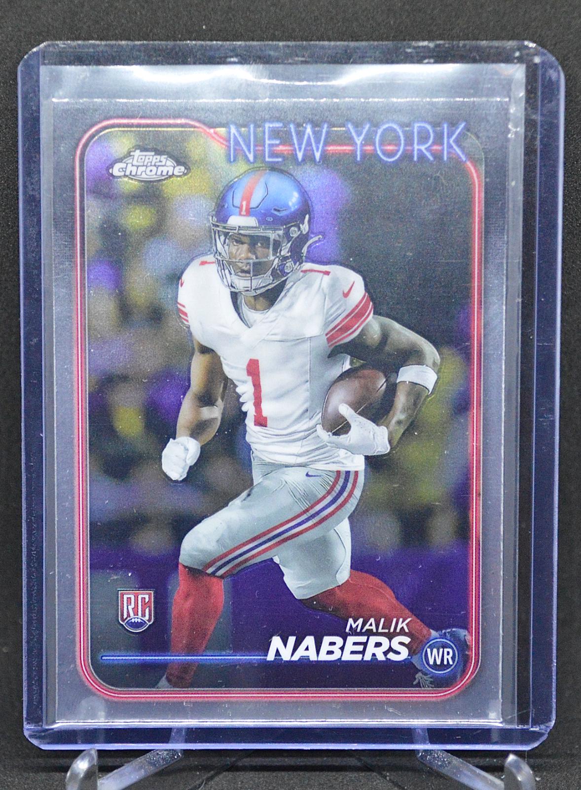 Malik Nabers #205 Football Cards 2024 Topps Chrome