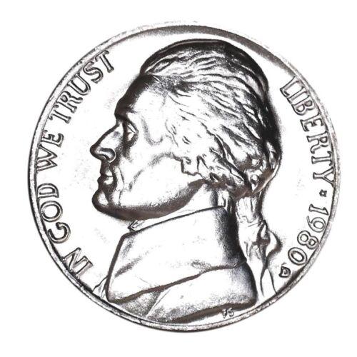 1980 D Coins Jefferson Nickel