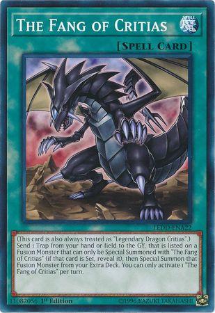 The Fang of Critias LEDD-ENA22 YuGiOh Legendary Dragon Decks